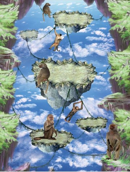 

3d обои для кухни обезьяна 3d картинки пол обои для гостиной