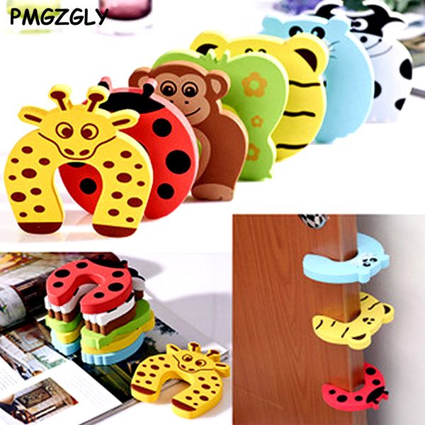 

5pcs/ cartoon child security door card file environmental protection materials baby door anti - folder hand security card