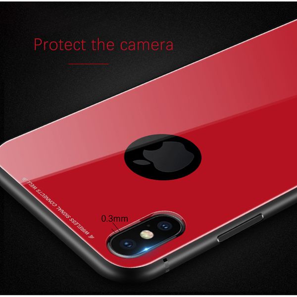 

with hole style mirror glass back cover ultra thin 9h hardness tempered glass case for iphone x tempered glass cover