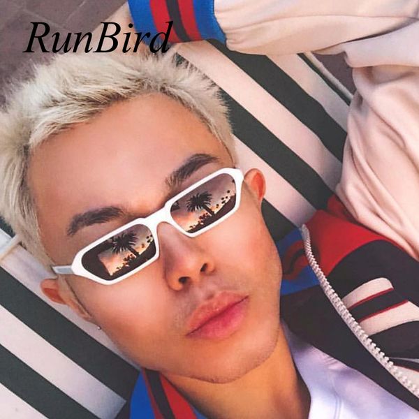 

runbird small square sunglasses men retro brand designer sun glasses women new summer sunglasses uv400 oculos 1374r, White;black