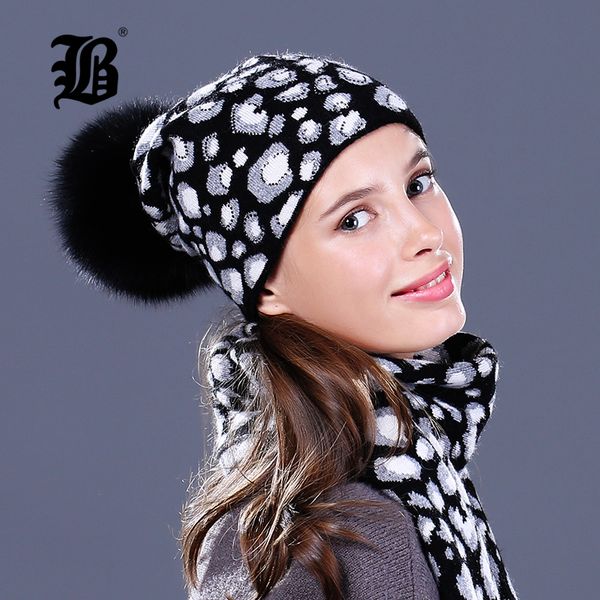 

flb] raccoon wool real fur pom poms hat female women warm knitted casual vogue winter hats skullies beanies, Blue;gray