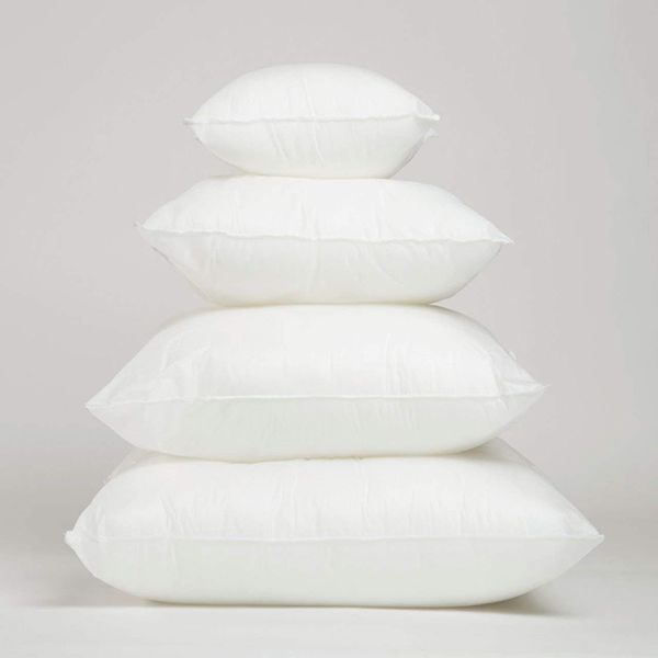 

pillow insert sham 20" l x 20" w white standard pillow inner square form premium polyester stuffer throw decoration pillow bh18095