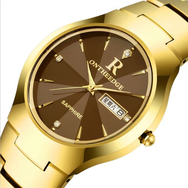 

Высококачественный вольфрам стали часы мужской водонепроницаемый двойной кален