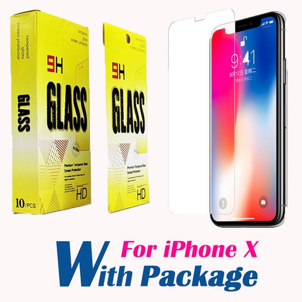 

0 3mm 2 5d tempered gla creen protector for iphone x 8 7 6 5 5 hd toughened protective film with packing dhl