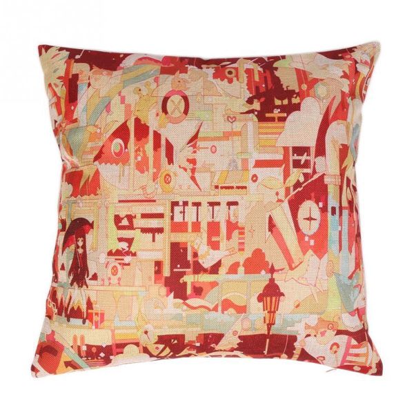 

new linen christmas pillow case christmas pattern pillow cover cushion festivals home decoration