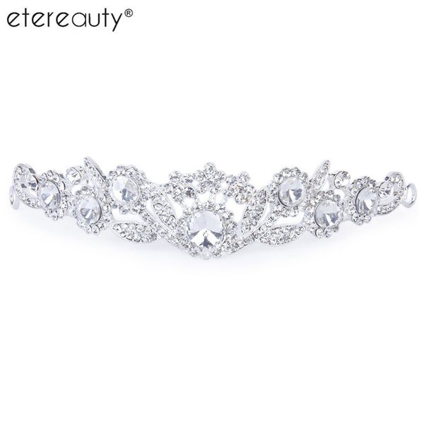 

wedding bridal crystal rhinestone hair barrettes / hairband / hair clip / hair loop (sliver) c18110801, Golden;white