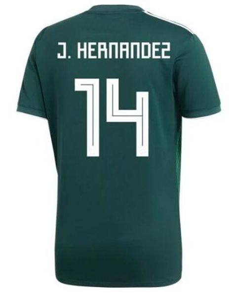 

Мексика персонализированной пользовательские 19-20 женихов трикотажных изделия футбола, Customized тайского качество 14 J.Hernandez 10 G.DOS САНТОС 11 КАРЛОС V 16 H.HERRERA износ