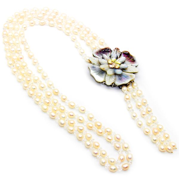 

fashion freshwater pearl necklace conch feminine charm jewelry, Silver