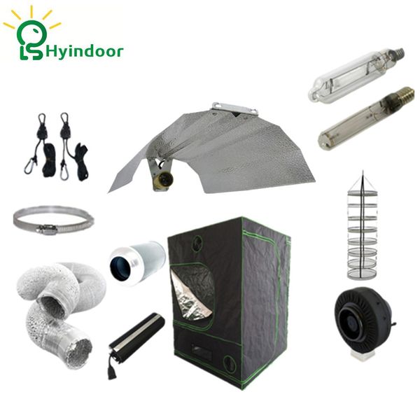 

1000w hps mh grow lights system set kit with simple lamp covers wing reflector