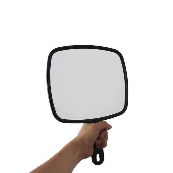 

big square plastic hand makeup mirror black handle cosmetic mirror girls handheld dressing vanity beauty make up mirrors