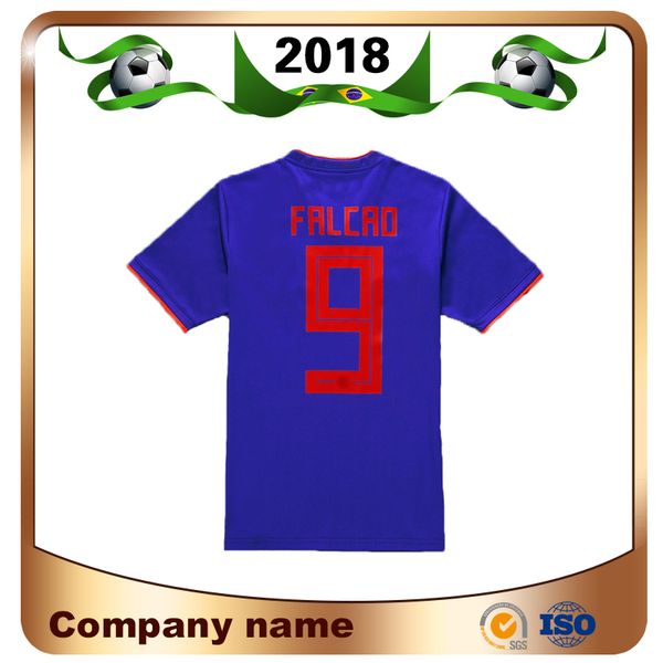 

2018 Limited Sale Men World Cup 10 for James Soccer Jerseys Away Blue Shirt #9 Falcao Quality Thai Edition National Team Football Uniform