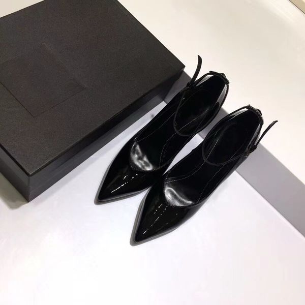 

heel .5cm leather thrill heels women unique designer pointed toe dress wedding shoes brand shoes letters heel sandals size 35-40, Black