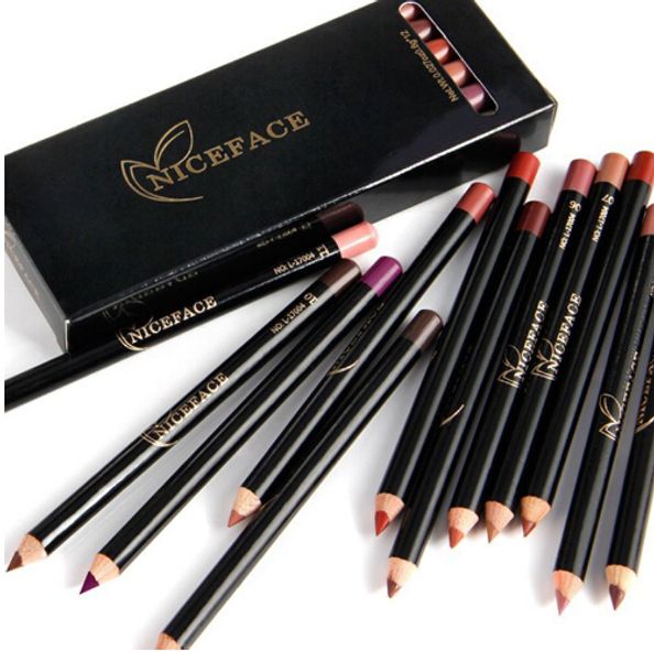 

12pcs/set matte pencil lip liner pencil waterproof pencils for lips long lasting lipliner pen makeup cosmetic tools