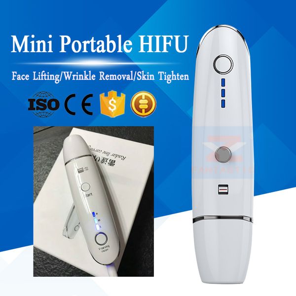 

2018 mini hifu face lifting wrinkle removal high intensity focused ultrasound 3.0mm 4.5mm portable hifu therapy v-max machine