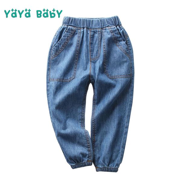 

summer kids pants 2018 new soft thin comfortable boy girls trousers 3 4 5 6 7 8 9 10 year children casual solid pants, Blue