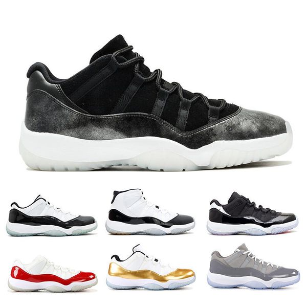 

Classic 11s Mens Basketball Shoes CAP AND GOWN concord 45 Cool Grey SPACE Bred 11 men women sneaker sports shoe size 5.5-13