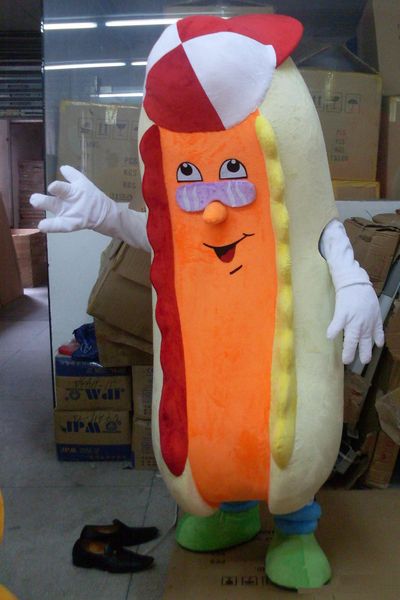 2018 quente de alta qualidade do traje fresco da mascote do hotdog do fast food para que o adulto vista for sale
