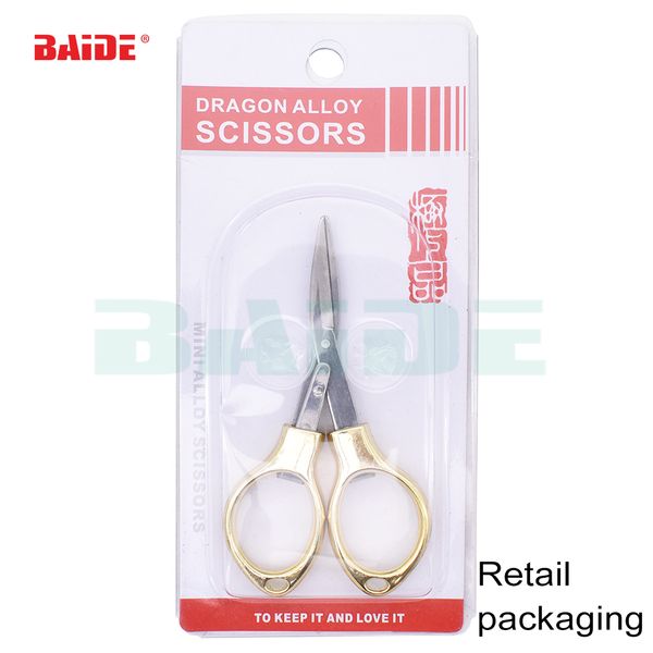 Novo Mini Aço Inoxidável Folding Tesoura Keychain Fishing Scissor Cutter Ferramenta