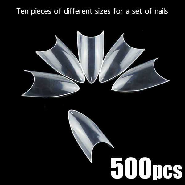 

women fashionable women daily 500pcs/pack girls acrylic false nail tips nail art makeup cosmetic tools, Red;gold