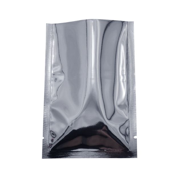 8 * 12 cm Sacos de Alimentos Secos Sacos de Folha de Alumínio de Prata Abrir Top Calor Sacos De Vácuo Saco de Sacos De Café Em Pó De Armazenamento De Mylar Sacos de Pacote de Folha