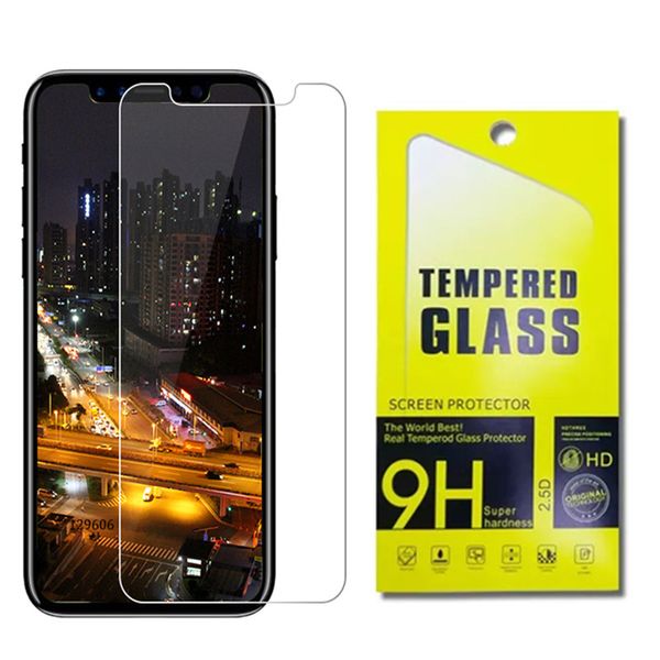 

For Iphone X 8 7 6s Plus Galaxy S7 Tempered Glass Screen Protector ZTE Zmax pro Galaxy J7 Prime 2017 LG K20 Plus 0.26mm 2.5D 9H Anti-shatter