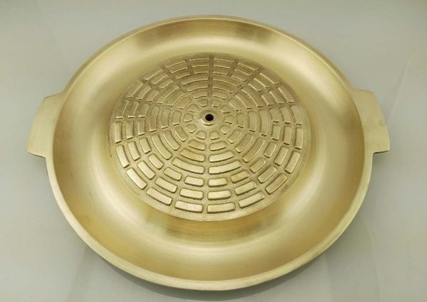 

315mm korean barbecue dish water frying pan copper pan of portable stove ot bbq pan 041