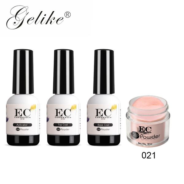 

gelike 10g dip powder no lamp cure nails dipping powders summer mint light nail powder natural dry for nail salon, Silver;gold