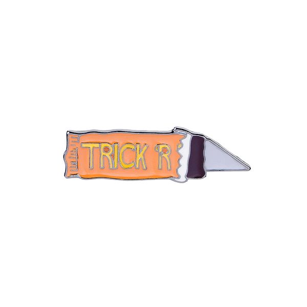 

милый мультфильм pen pattern эмаль дети брошь pin одежда сумка шляпа значок декор trick r подарок, Gray