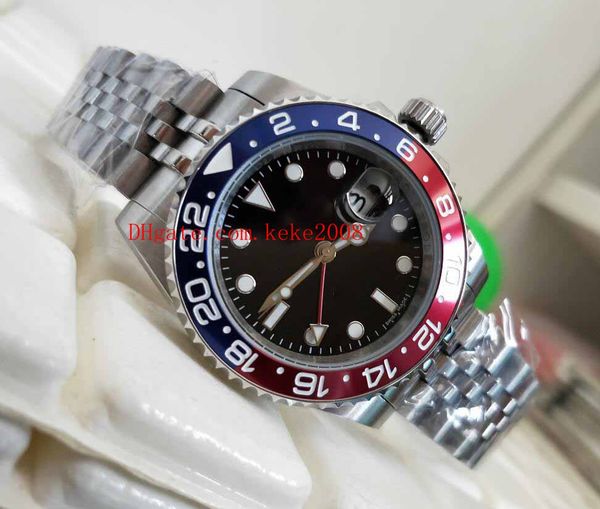 

elling folding buckle 2018 basel world 40mm gmt 126710 blro 126710blro pepsi red blue asia 2813 movement automatic mens watch watches, Slivery;brown