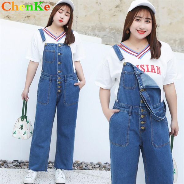 

chenke women plus size xl-5xl fat mm trousers women trousers casual big pocket long rompers jumpsuits female, Black;white