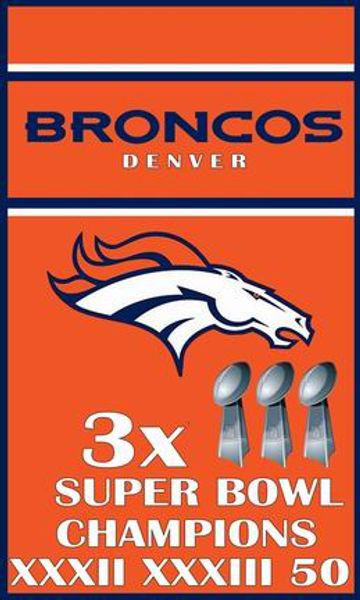 

good flag] broncos flags 3x5ft 150x90cm 100% polyester,canvas head with metal grommet,used indoors or outdoors