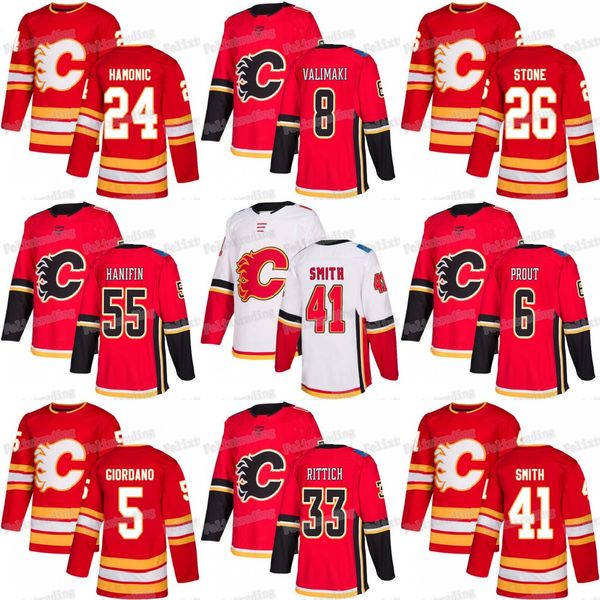 

2019 Calgary Flames Mark Giordano Travis Hamonic Noah Hanifin Dalton Prout Michael Stone Juuso Valimaki David Rittich Mike Smith Jersey