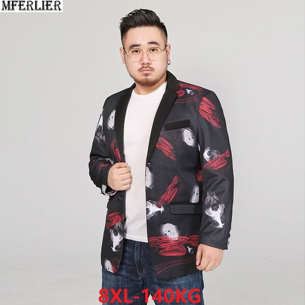 

large size big men suit jackets 5xl 7xl 8xl prom dresses performance jackets men fashion stage suit coat geometric camouflage 52, Black;brown