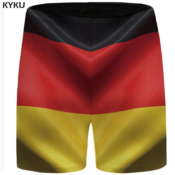 

kyku germany flag short men pattern short casual shorts hip hop homme panties hawaii cool mens 2018 new summer plus size, Black