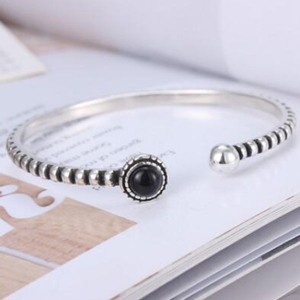 

jewelry jewelry black agate bracelets for women circle round cuff fashion of shipping, White