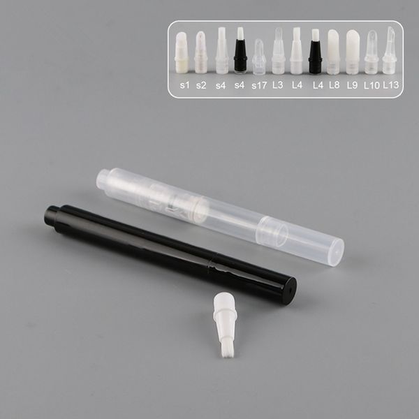 

3ml cosmetic press/click pen in black and white packing container for concealer cream lip gloss fast shipping f1330