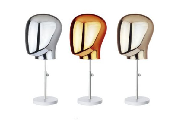 

fashion mannequin head with base for hat display, Khaki