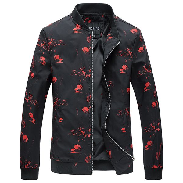 

hcxy brand man clothing 2017 new fashion autumn spring men's casual jacket coat printing slim jackets for men baseball clothing, Black;brown