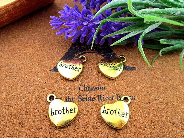 

36pcs 18x15mm charms, gold 2 sided heart charm pendants, Bronze;silver