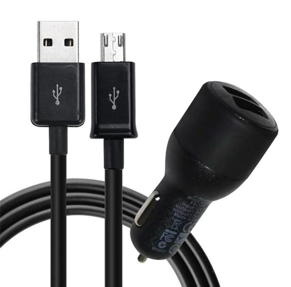 New 2 In 1 Kit For Dual Usb 2 Port Car Charger Light Micro V8