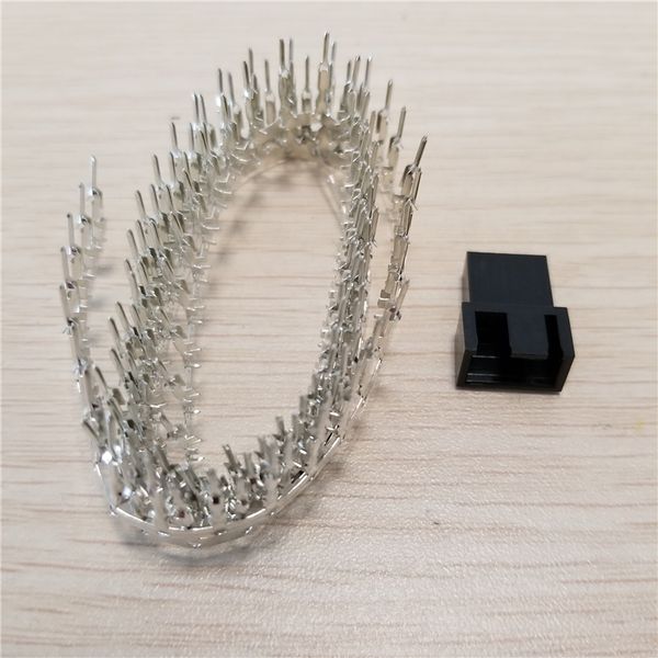 

wholesale 100set pc cooling fan cooler 4pin female socket & male terminal pin adapter joint