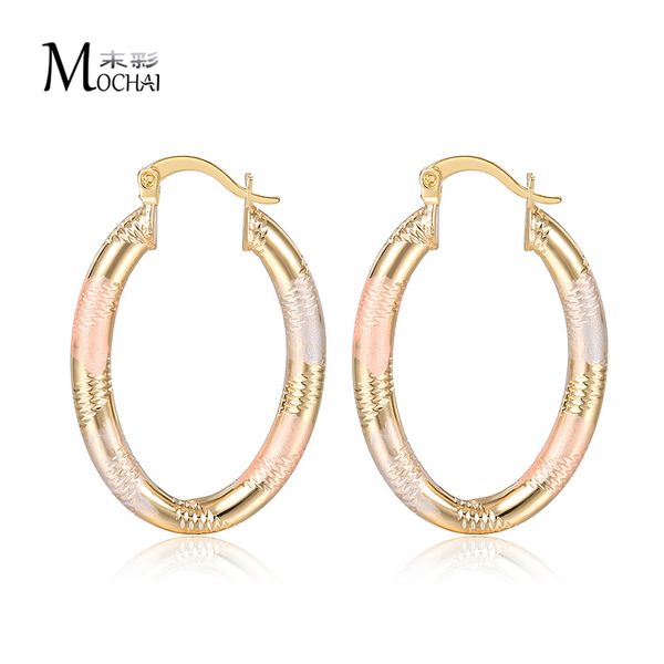

whole salefashion oval colorful gold earrings loop big round pipe circle hoop earring for women girls fashion jewelry gift zk30 30mm, Golden;silver