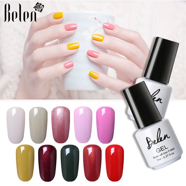 

belen 50 pure colors 7ml nail art nail gel manicure soak-off uv led long-lasting gel polish varnish polish lacquer