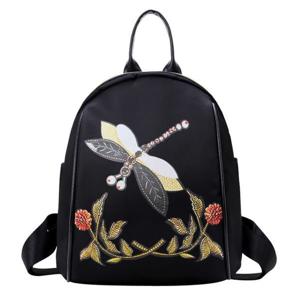 

women backpack female school bags embroidery chinese style schoolbag backpack women backpacks oxford ladies travel #23
