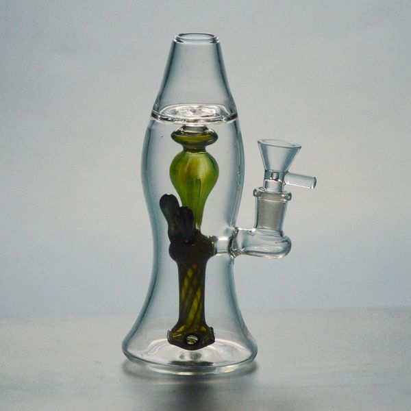 Bong di vetro UPS all'ingrosso Recycler interno Bong Lava Lamp Dab Oil Rigs Tubi d'acqua a tubo dritto con ciotola femmina da 14 mm Xl-Lx3