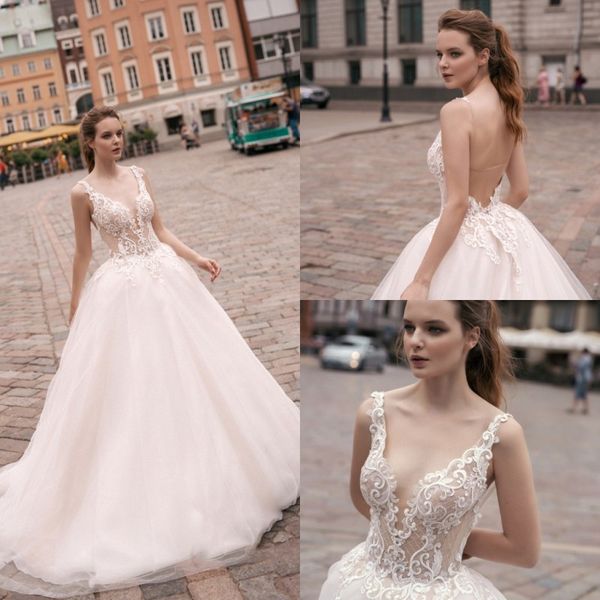 

милва кружева бальное платье свадебные платья спинки свадебные платья novia плюс размер свадебные платья с 3d цветы, White