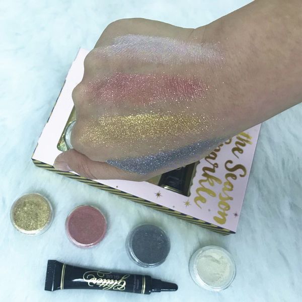 

makeup faced eyeshadow 4 colors loose glitter and glitter primer set glitter glue tis the season to sparkle set dhl shipping 2018 good