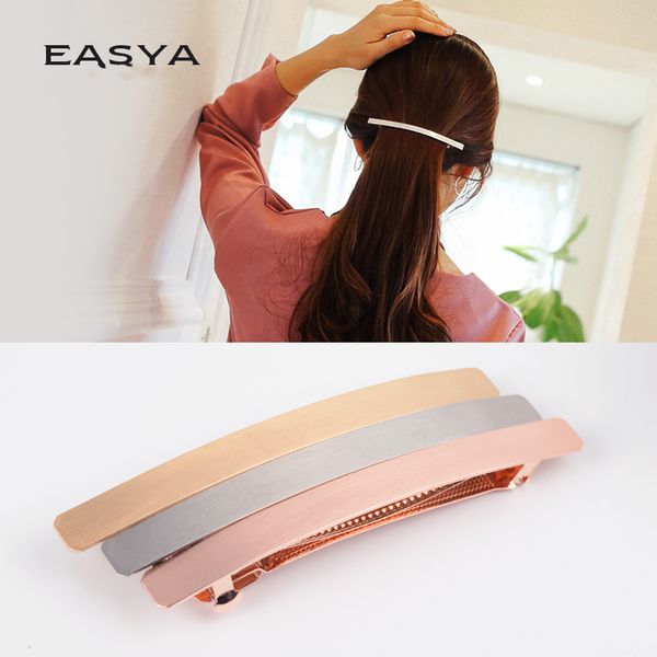 

easya solid color hair barrettes for women large metal hair accessories headwear hairpin clips