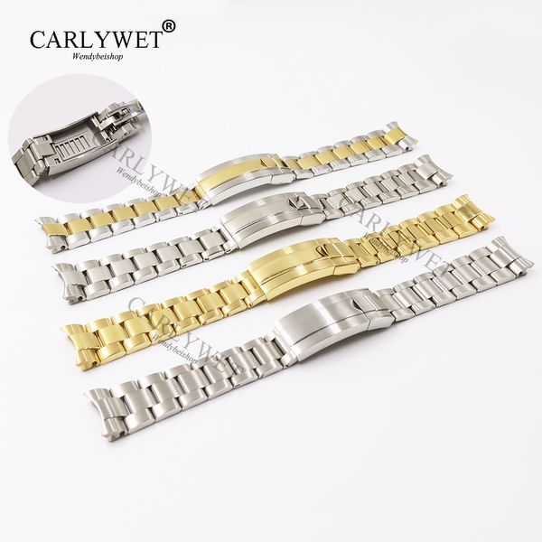 

CARLYWET 20mm Two Tone Розовое золото Серебро Твердая изогнутая концевая винт Ссылка Новый