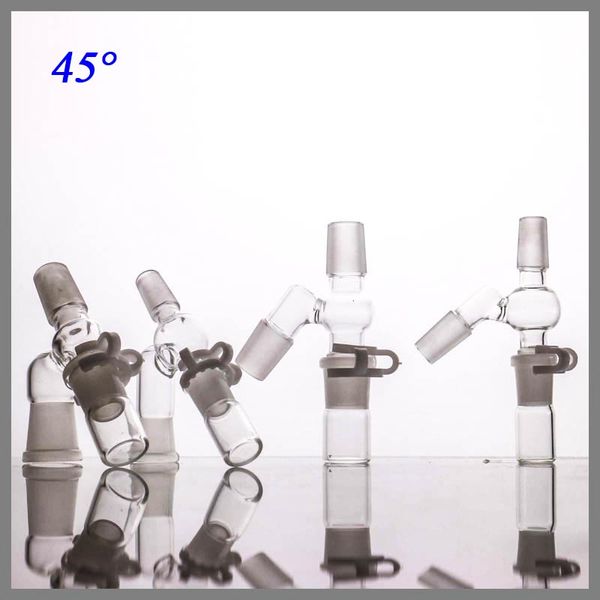 Outros acessórios para fumar Catceiro de vidro Fabricante 14mm ângulo Adaptador masculino feminino completo Rejado para óleo Três partes